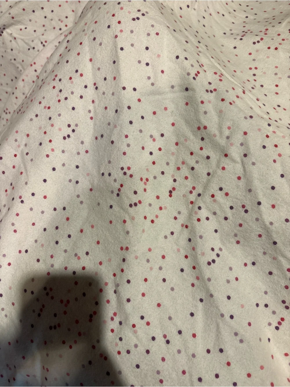 100% Cotton Pink Purple Polka Dot Flannel Sheets Twin